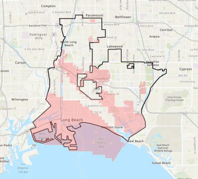 Long Beach Methane Zone Map » GEO FORWARD