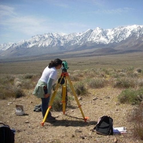 Woman in Geology: Total Station Surveying of Gravimeter Stations in Owens Valley